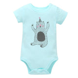 Unisex Top Quality Baby Rompers Short Sleeve Cottom O-Neck 0-24M Novel Newborn Boys&Girls Roupas de Baby Clothes