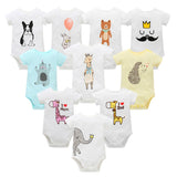 Unisex Top Quality Baby Rompers Short Sleeve Cottom O-Neck 0-24M Novel Newborn Boys&Girls Roupas de Baby Clothes