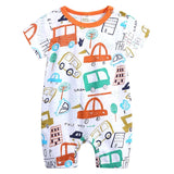 2019 Baby Onesies Summer Cotton Romper Boys Girls 0-24 Months Kids Clothes Knitted Cartoon Short-sleeved Jumpsuit Outfits