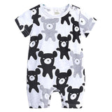 2019 Baby Onesies Summer Cotton Romper Boys Girls 0-24 Months Kids Clothes Knitted Cartoon Short-sleeved Jumpsuit Outfits