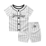 Brand Designer Baby Boy Clothes Sport Clothing Tracksuit Active  Striped Tshirt +shorts Toddler Clothing Sets