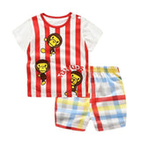 Brand Designer Baby Boy Clothes Sport Clothing Tracksuit Active  Striped Tshirt +shorts Toddler Clothing Sets