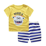Brand Designer Baby Boy Clothes Sport Clothing Tracksuit Active  Striped Tshirt +shorts Toddler Clothing Sets