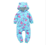 Soft Baby Rompers Newborn 6-24M Baby Boy Clothes Warm Fleece Kids Girl Jumpsuits Hooded Infant Girl Rompers Toddler Costumes