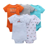 Short Sleeve Print Bodysuit for Baby Girls
