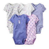 Short Sleeve Print Bodysuit for Baby Girls