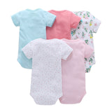 Short Sleeve Print Bodysuit for Baby Girls