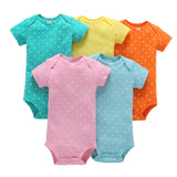 Short Sleeve Print Bodysuit for Baby Girls
