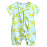 2019 Toddler Newborn Baby Boys Girls Dinosaur Zipper Rompers Cartoon Jumpsuit Outfits Clothes Short Sleeve Baby Rompers