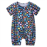 2019 Toddler Newborn Baby Boys Girls Dinosaur Zipper Rompers Cartoon Jumpsuit Outfits Clothes Short Sleeve Baby Rompers