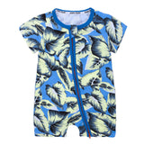 2019 Toddler Newborn Baby Boys Girls Dinosaur Zipper Rompers Cartoon Jumpsuit Outfits Clothes Short Sleeve Baby Rompers