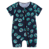 2019 Toddler Newborn Baby Boys Girls Dinosaur Zipper Rompers Cartoon Jumpsuit Outfits Clothes Short Sleeve Baby Rompers