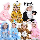 Flannel Baby Rompers Rabbit Cotton Baby Boys Girls Animal Rompers Spring Winter Stitch Baby's Sets Kigurumi Newborn Clothes 2019