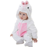 Flannel Baby Rompers Rabbit Cotton Baby Boys Girls Animal Rompers Spring Winter Stitch Baby's Sets Kigurumi Newborn Clothes 2019