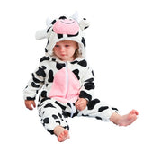 Flannel Baby Rompers Rabbit Cotton Baby Boys Girls Animal Rompers Spring Winter Stitch Baby's Sets Kigurumi Newborn Clothes 2019