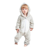 Flannel Baby Rompers Rabbit Cotton Baby Boys Girls Animal Rompers Spring Winter Stitch Baby's Sets Kigurumi Newborn Clothes 2019