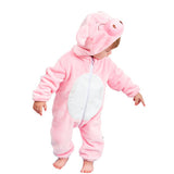 Flannel Baby Rompers Rabbit Cotton Baby Boys Girls Animal Rompers Spring Winter Stitch Baby's Sets Kigurumi Newborn Clothes 2019