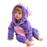 Flannel Baby Rompers Rabbit Cotton Baby Boys Girls Animal Rompers Spring Winter Stitch Baby's Sets Kigurumi Newborn Clothes 2019