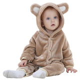 Flannel Baby Rompers Rabbit Cotton Baby Boys Girls Animal Rompers Spring Winter Stitch Baby's Sets Kigurumi Newborn Clothes 2019