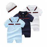 2019 Summer Fashion Children's Clothing Cute Baby Baby Clothes Suit Polka Dot Hat Infant Clothing Baby Onesies Rota De Bebe