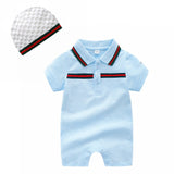 2019 Summer Fashion Children's Clothing Cute Baby Baby Clothes Suit Polka Dot Hat Infant Clothing Baby Onesies Rota De Bebe