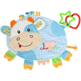 Newborns Baby Toys 0-12 Months Appease Towel Soft Animals Pig Lion Elephant Plush Toy Infant Calm Grasp Ring Sound Boy Girl Gift